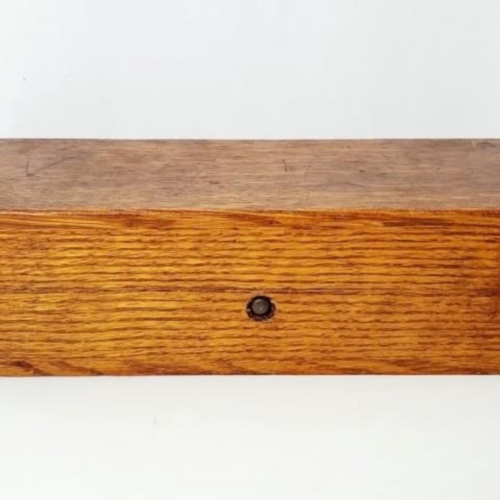 Antique Oak Sewing Box with Trinkets